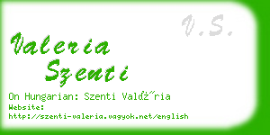 valeria szenti business card